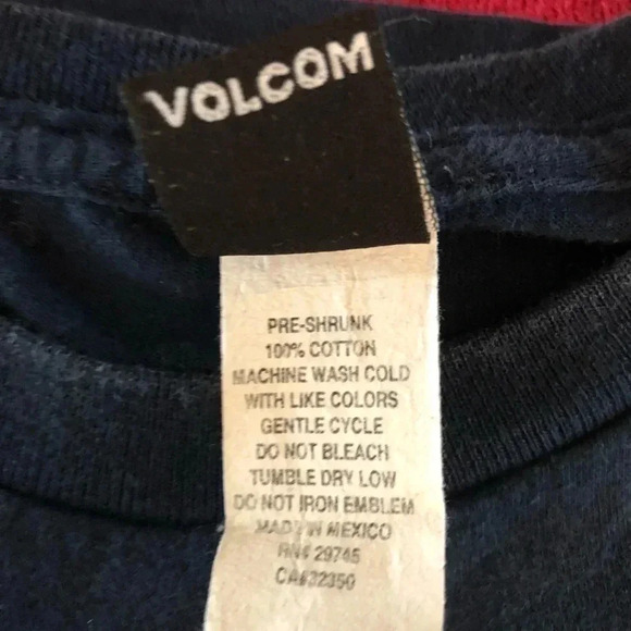 Volcom Navy Graphic T-Shirt | Size M - Picture 7 of 7